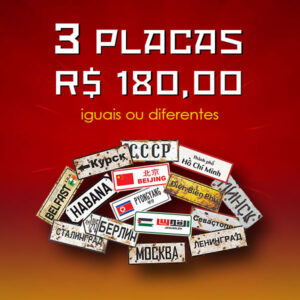 Promoção 3 placas